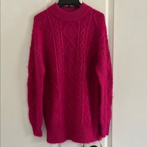 Brand new Women's Pink Cable Knit Sweater